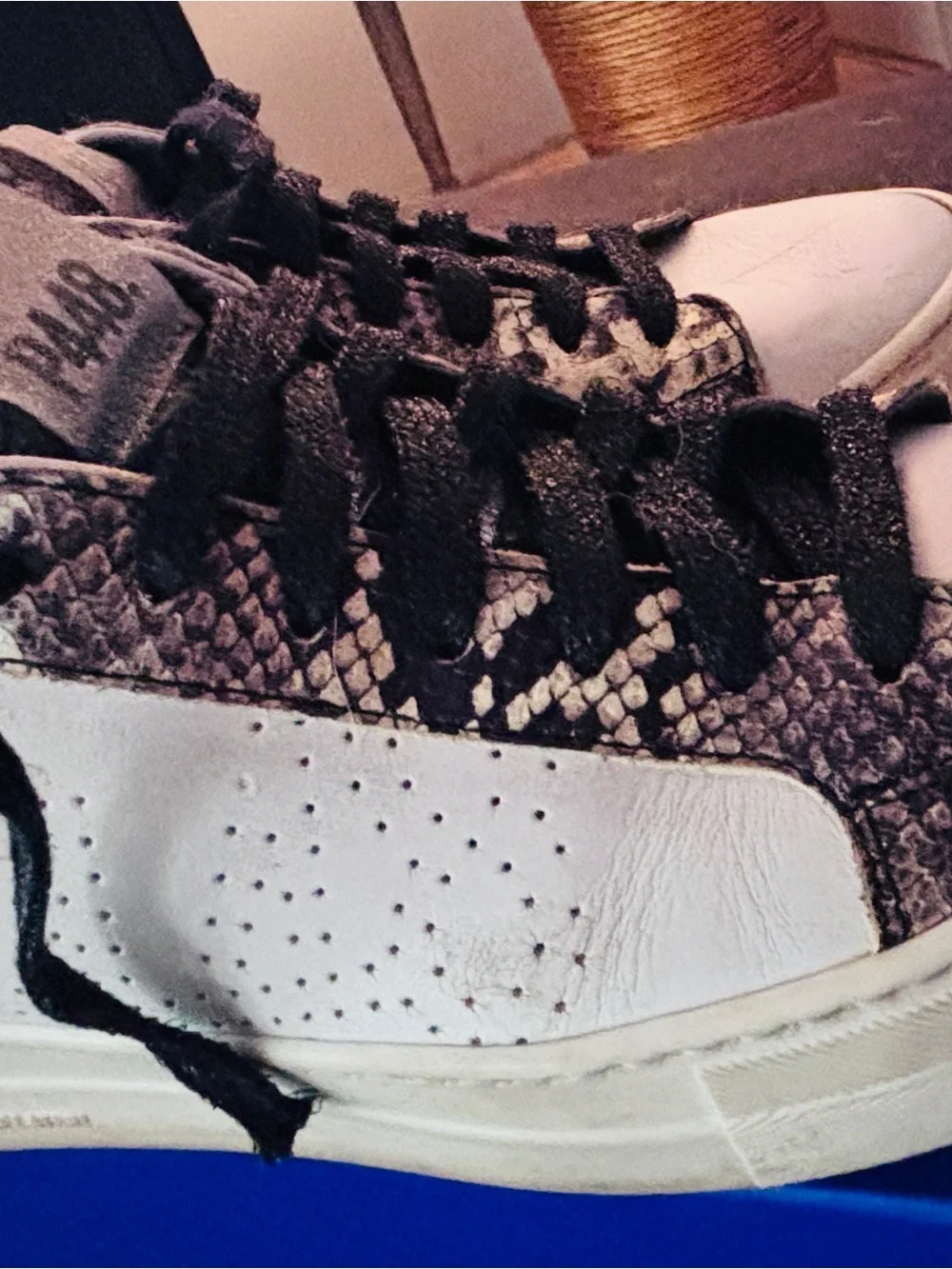 GUC P448 Thea Platform Glitter snake/ trim print sneakers